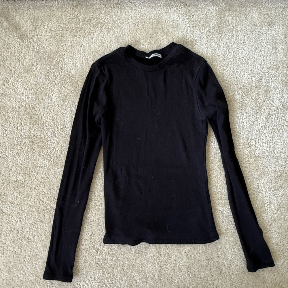 Reformation Black Long Sleeve Women's Top